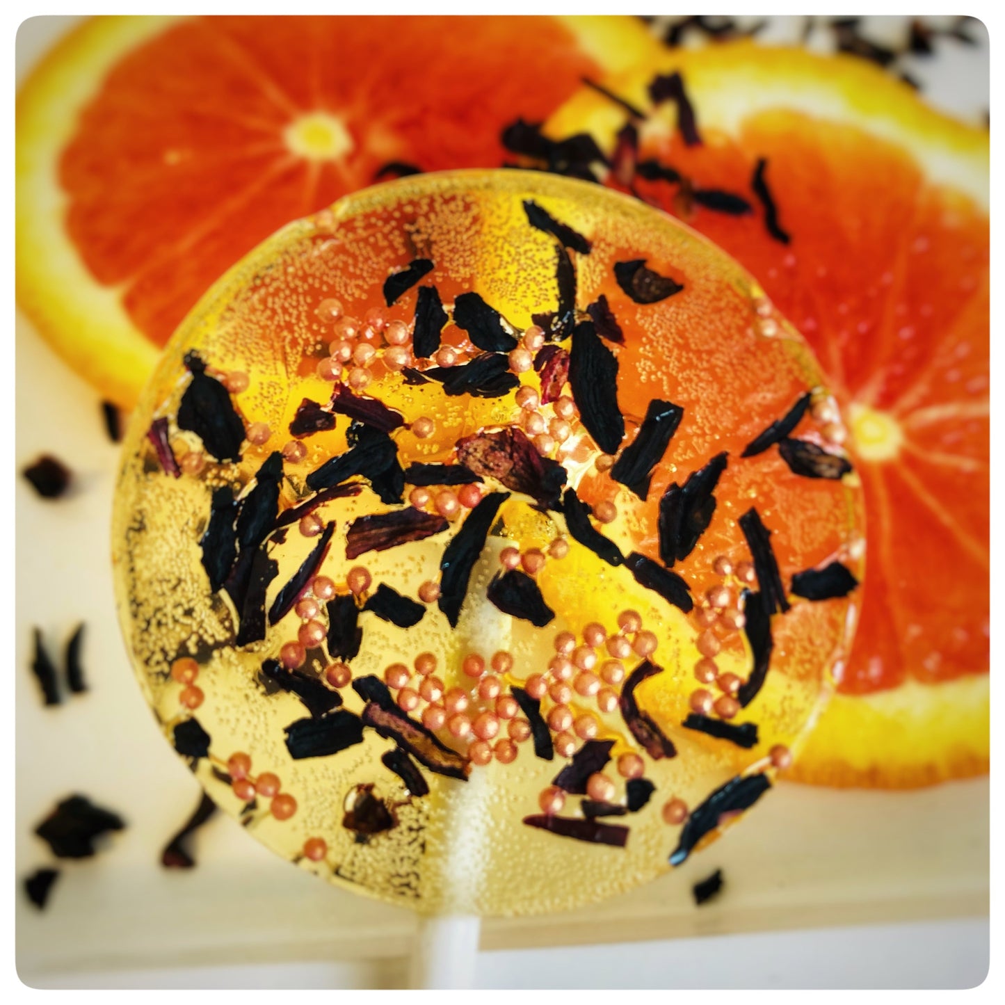 Blood Orange & Bergamot Lollipop
