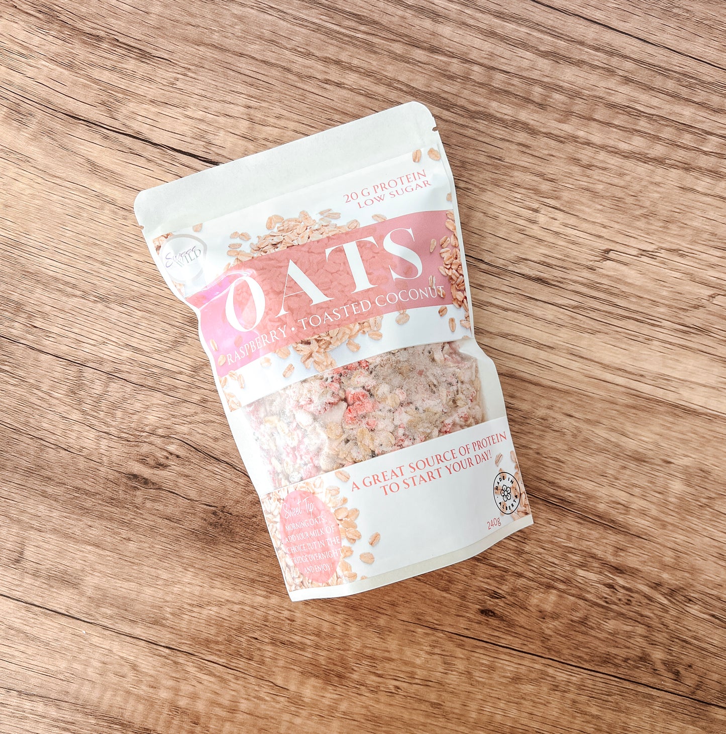 Oats - Raspberry & Toasted Coconut (240g)