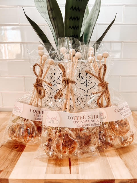 Set of 5 Stir Sticks (Chocolate, Salted Caramel, Toffee)